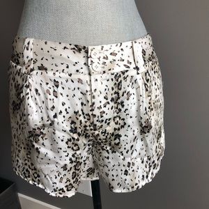 Alice and Olivia silk leopard dress shorts NWT